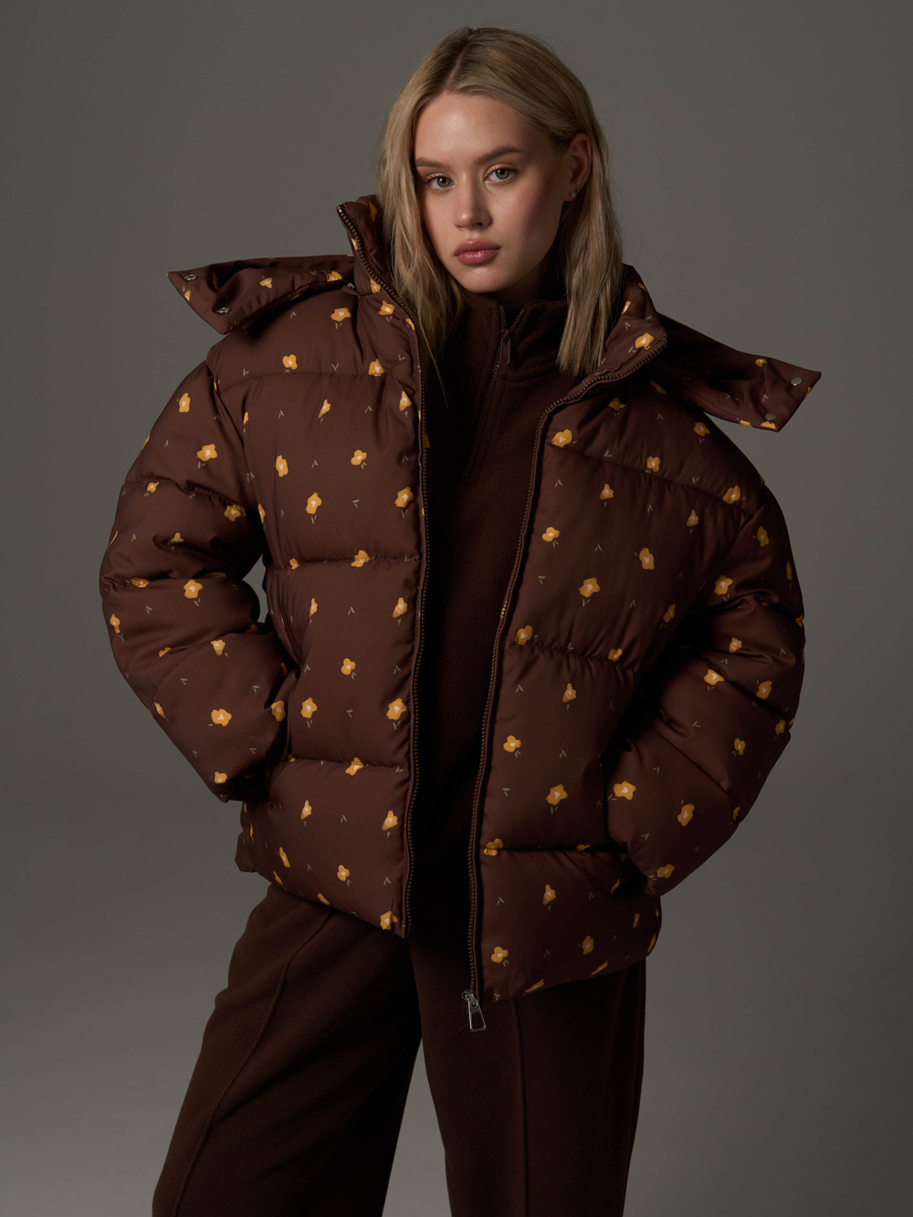 Куртка зимняя коричневая