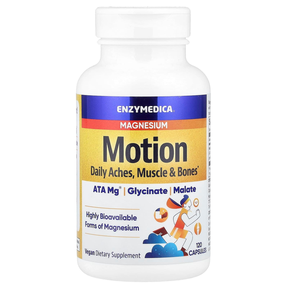 Enzymedica, Motion, магний, 120 капсул (350 мг в 1 капсуле)