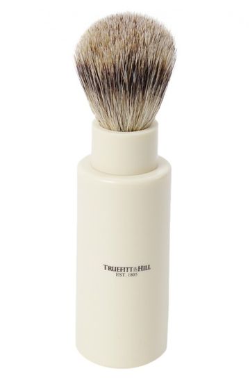 ИЗОГНУТАЯ КИСТЬ ДЛЯ БРИТЬЯ ВОРС СЕРЕБРИСТОГО БАРСУКА СЛОНОВАЯ КОСТЬ T&H