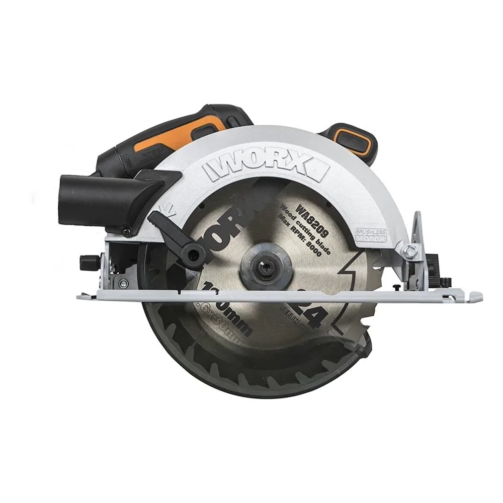 WORX WX520 циркулярная пила аккумуляторная бесщеточная (1 x 4 Ач, ЗУ)