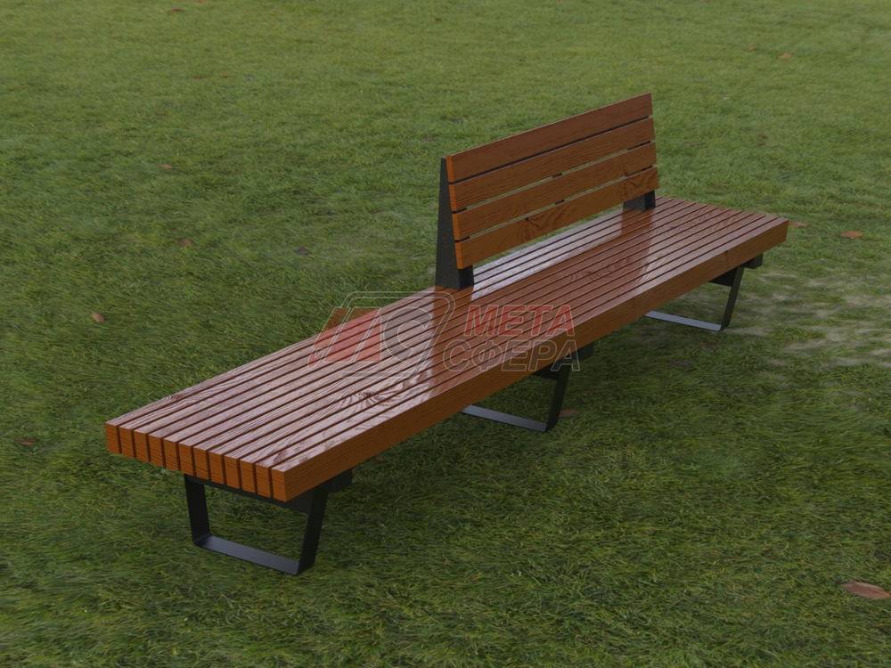 Скамейка Rail Road 02 продольная двойная