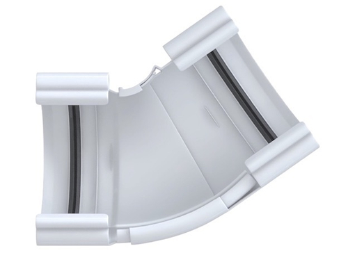 Угол желоба регулируемый Элит Белый
