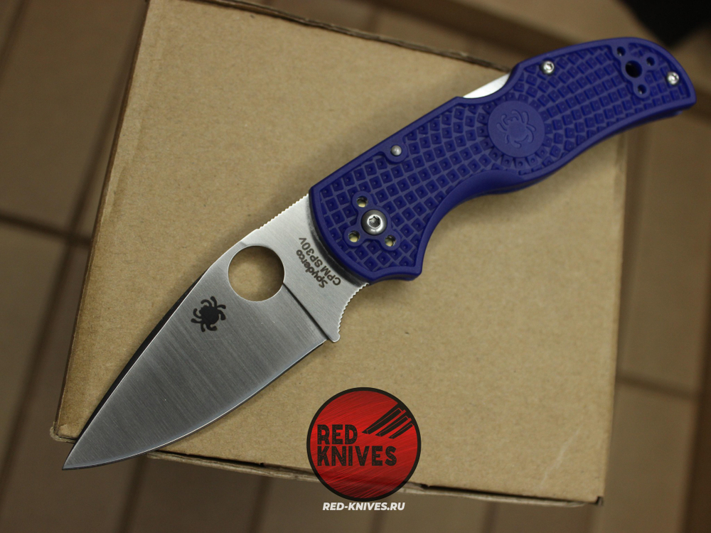 Нож Spyderco Native 5 LTW - фиолетовая рукоять, светлый клинок RK/497