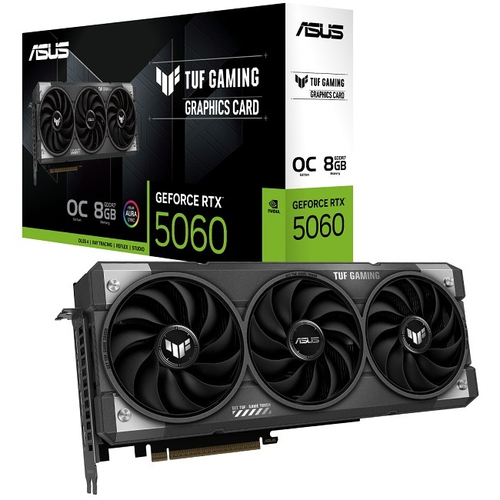 Видеокарта ASUS GeForce RTX 5060 TUF GAMING OC 8GB (TUF-RTX5060-O8G-GAMING), (90YV0N00-M0NA00)