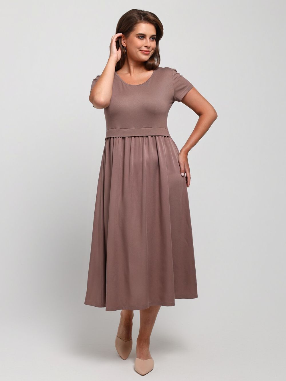Платье Женственность Виотекс КОФЕЙНЫЙ