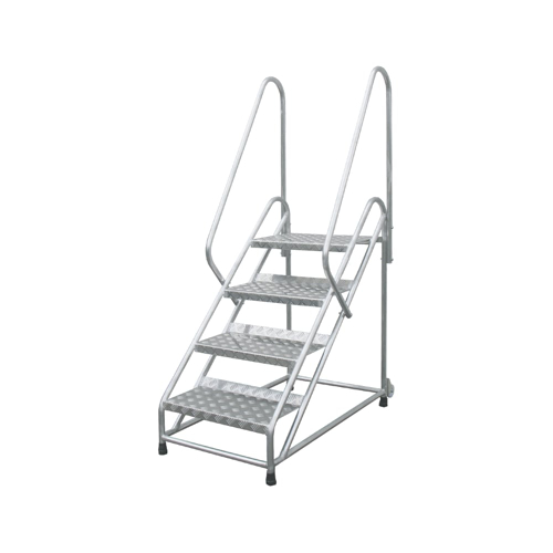 Передвижная монтажная подставка MEGAL (тип 2) 4 ступени с двумя поручнями