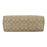 COACH Tote 30 Monogram Tote Shoulder Bag Women's Khaki White