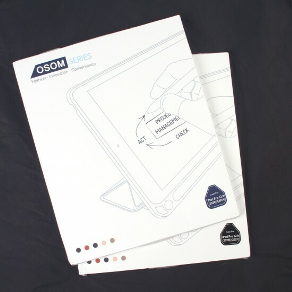 Чехол для iPad Pro 12.9 (2021) (With Apple Pencil Holder) Сити Мобайл Osom, 012321 Черный