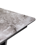 Стол стеклянный Woodville Бугун мрамор серый, черный