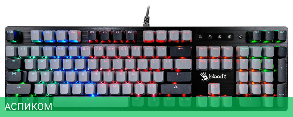 Клавиатура A4Tech Bloody B828N черный/серый