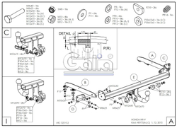 Оцинкованный фаркоп на Honda HR-V 2014-2021 (без электрики), Galia H097A