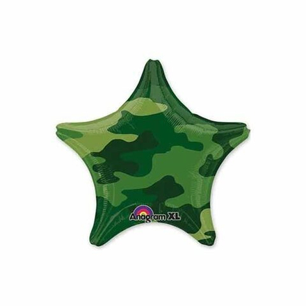 Шар звезда "Камуфляж" 45 см
