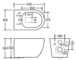 ESTELLA RIMLESS Безободковый подвесной унитаз EWC700-121W