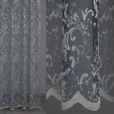 Тюль жаккард, пр-во Турция, ш. 285 см, серый