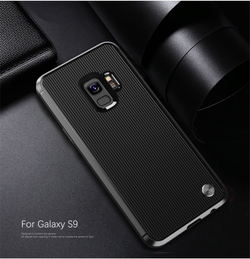 Чехол для Samsung Galaxy S9 цвет Black (черный), серия Bevel от Caseport