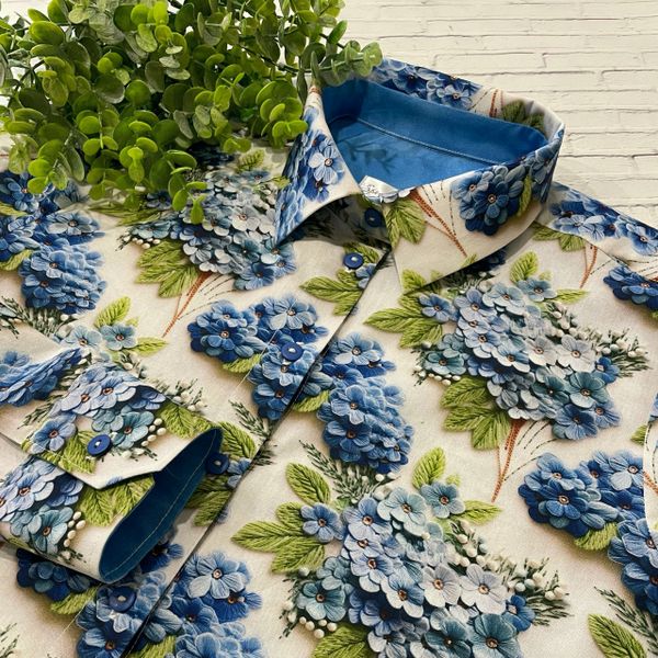 НЕЗАБУДКИ, 100% хлопок отрез 50 см, Handmade Fabrics 4