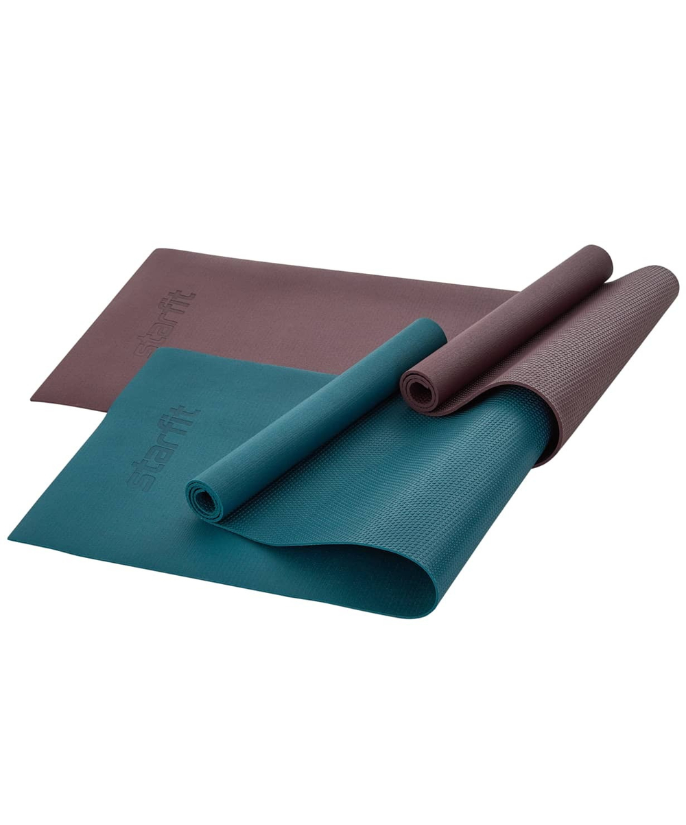 Коврик для йоги и фитнеса высокой плотности FM-103, PVC HD, 183x61x0,4 см, холодный океан