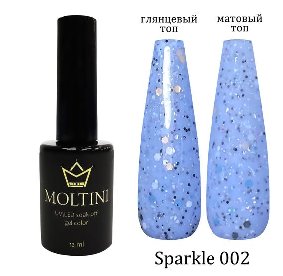 Гель-лак Moltini “Sparkle” 002, 12 ml