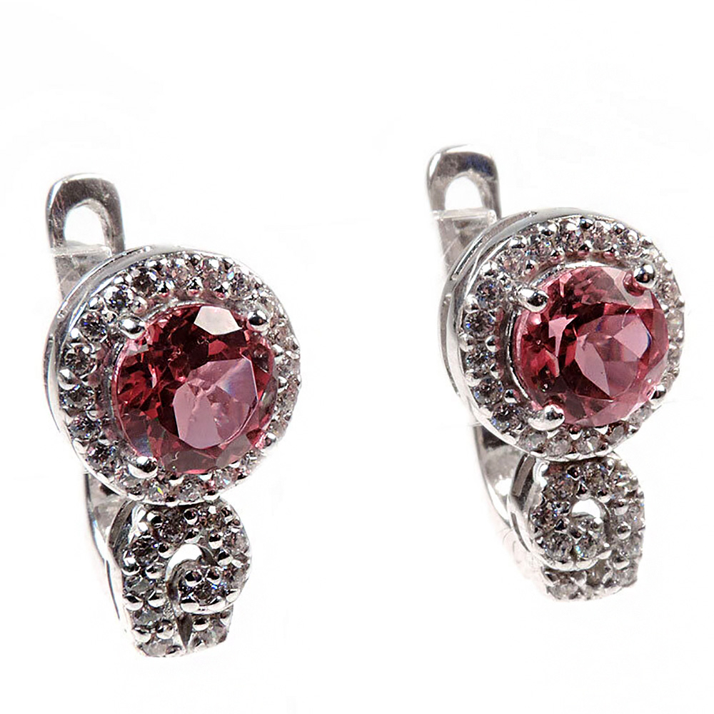 Серьги "Джульетта" султанит, циркон