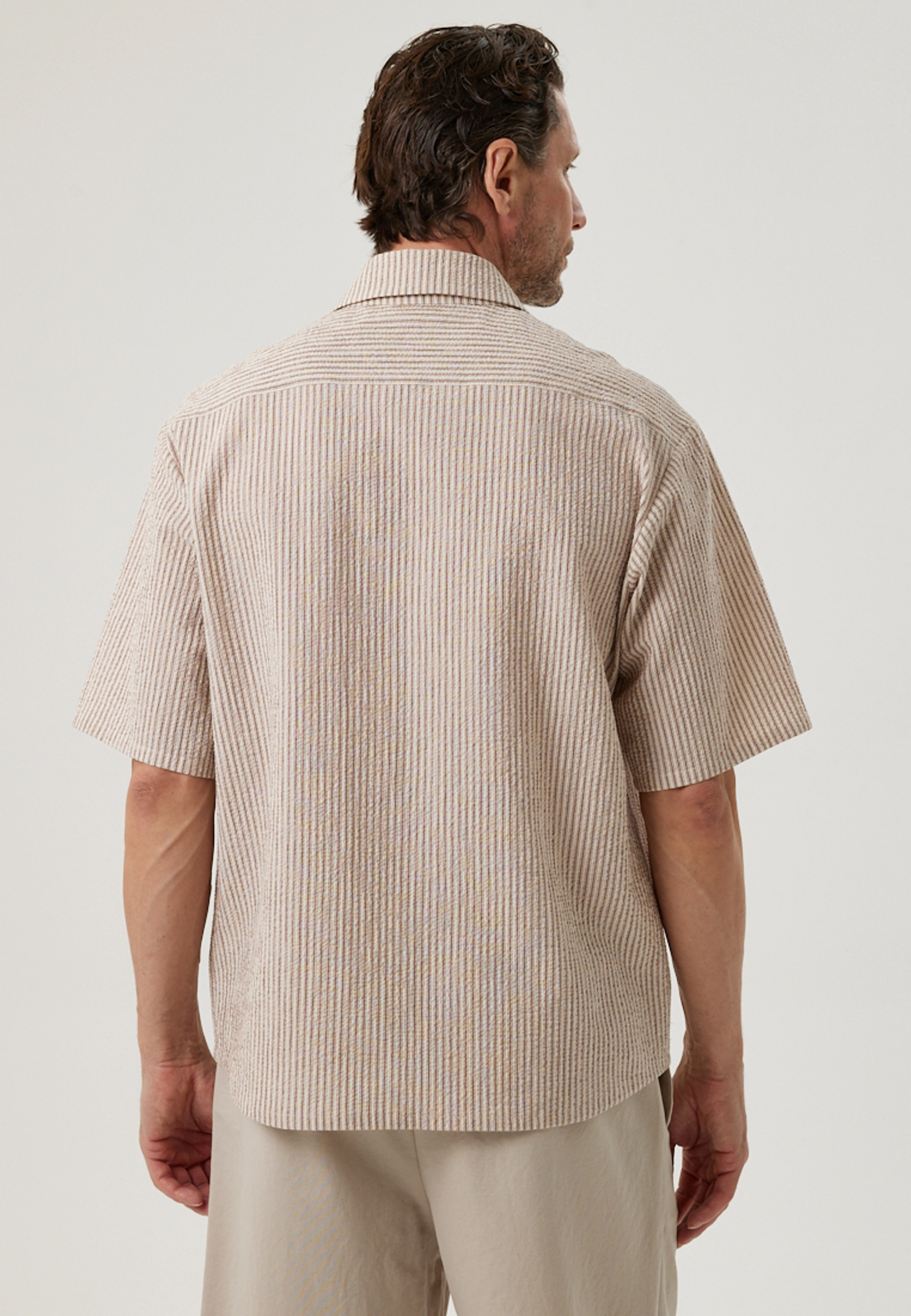 Рубашка с коротким рукавом в тонкую полоску