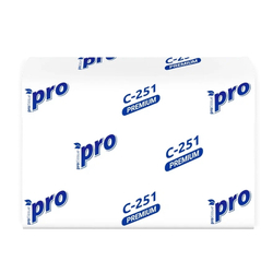 Диспенсерные бумажные салфетки V сложения, PROtissue "PREMIUM" Артикул С251, 2-сл, 210*210
