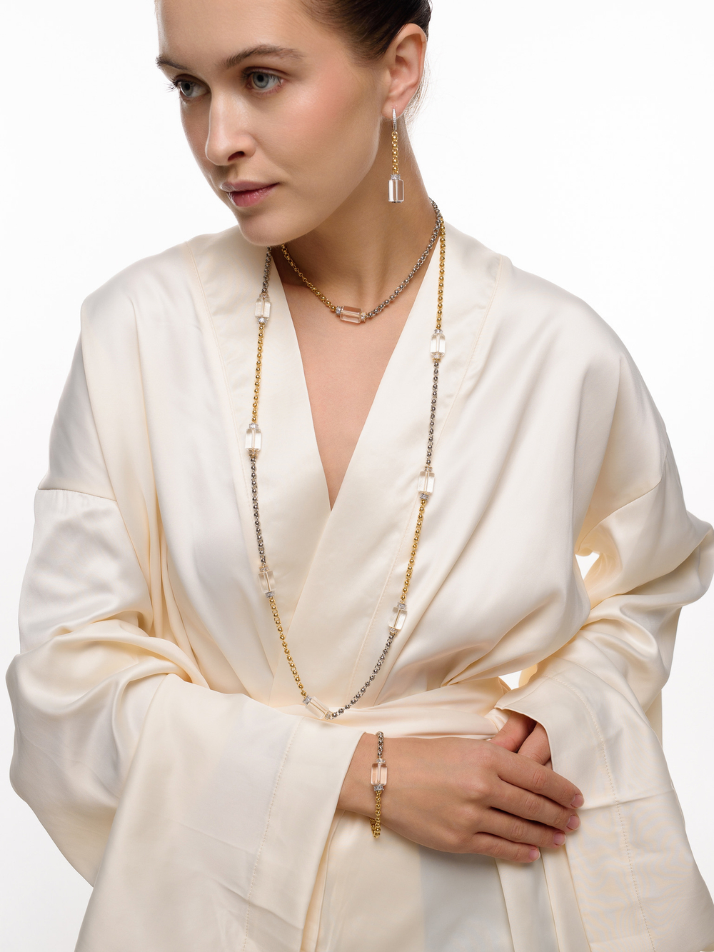 Браслет "Glass barrel" Bicolor