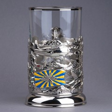 Подстаканник "Авиация" никелированный (художественное литье)