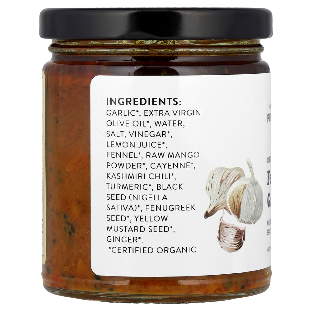 Pure Indian Foods, Органический ферментированный чеснок, 255 г (9 унций)