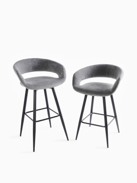 Стул барный МАМАДОМА Барни Р 900, Черный/Antracite Lux b28