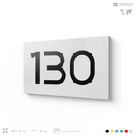 Номер на дверь 130, табличка на дверь для офиса, квартиры, кабинета, аудитории, склада, белая 120х70 мм, Айдентика Технолоджи