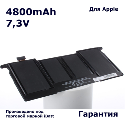 Аккумулятор iBatt 4800mAh для ноутбука Apple MacBook Air 11" A1375, A1390