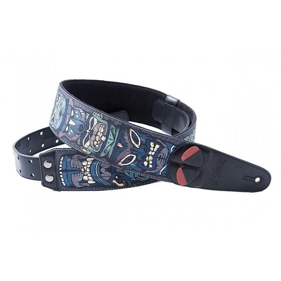 Ремень для гитары RightOn Straps Steady Mojo Tiki Blue 8401070280149