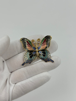 Брошь Бабочка в технике клуазоне