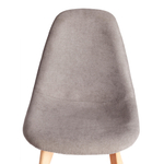 Стул CINDY SOFT (mod. C1021F1-1) фактурный велюр/дерево бук, 55 х 48 х 83 см, Серый LY1701-26 / натуральный