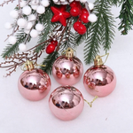 Новогодние шары 5 см-набор 4шт. "Глянец" розовое золото