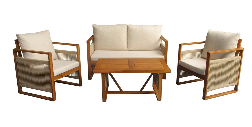 Набор садовой мебели из акации, 4 предмета, TP6065.1.1