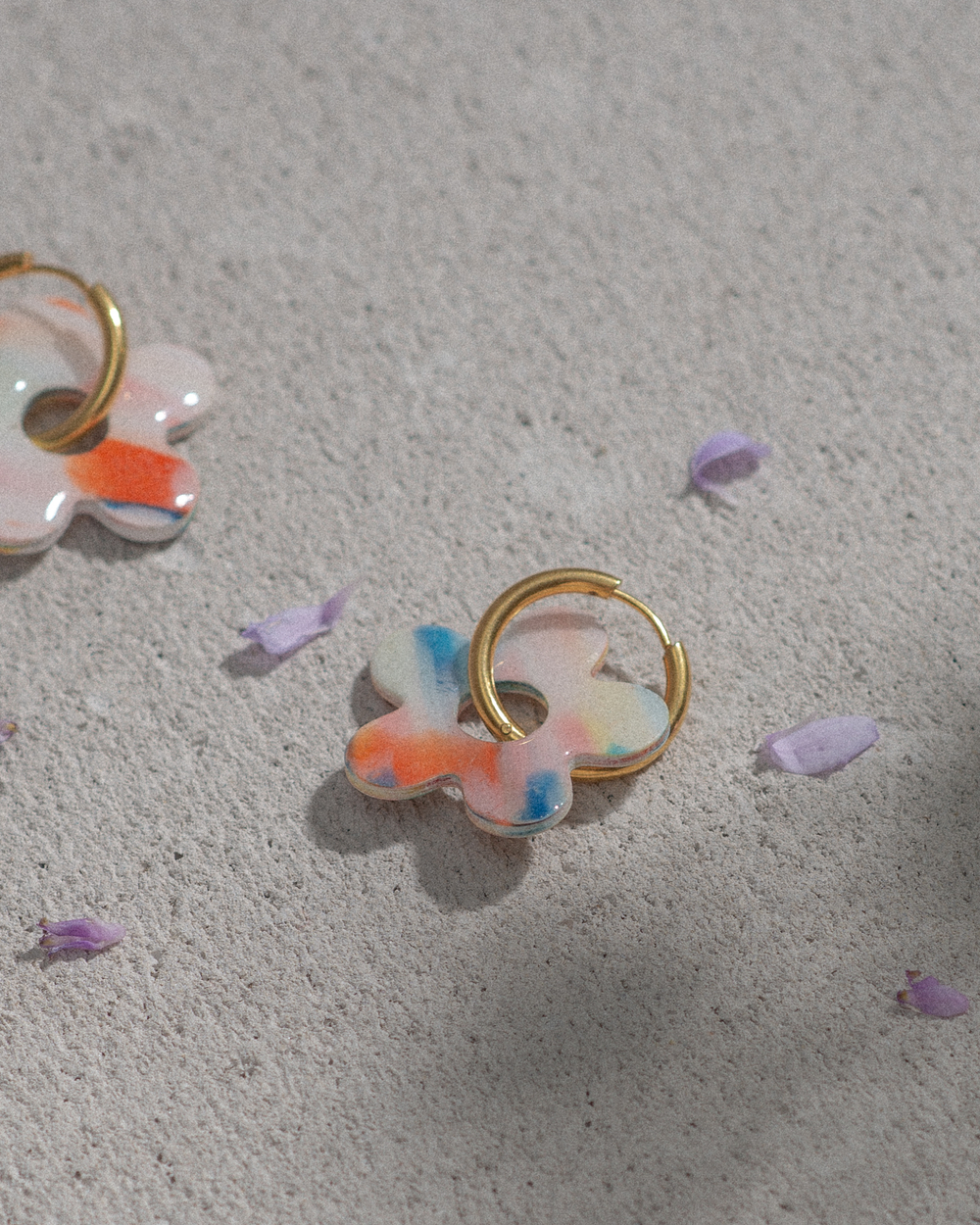 Recycle Object MIDI FLOWER EARRINGS