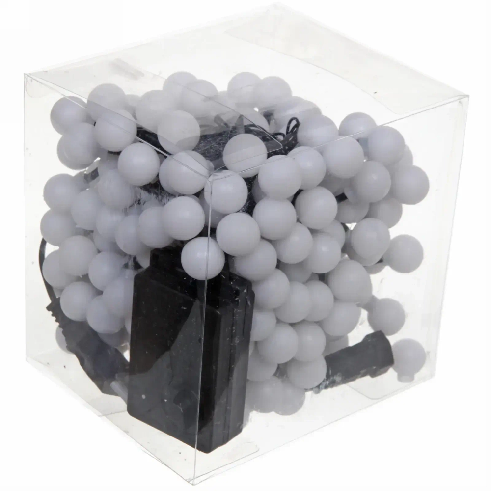 Гирлянда для дома Мишура 4 м, 200 ламп LED, d-1,4 см, черный пров, 8 реж, IP-40, Белый/Теплый белый