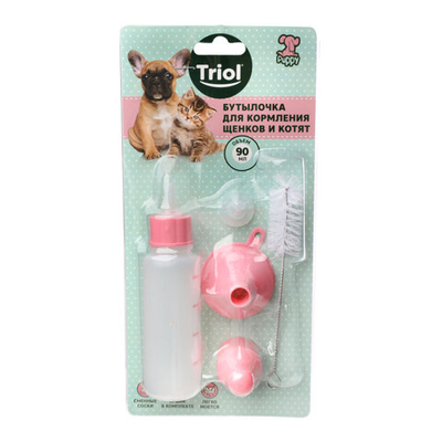 Triol PUPPY Бутылочка для кормления щенков и котят "Крошка", 90мл, Triol