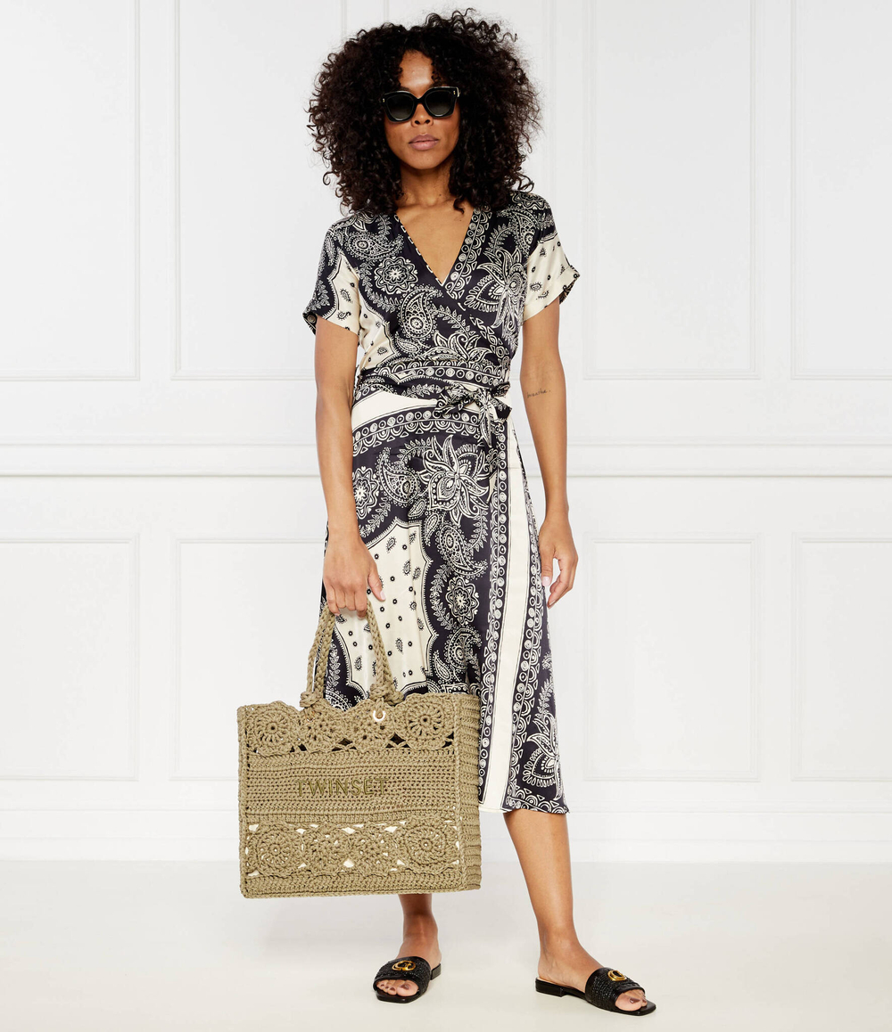 Сумка-шопер + поясная сумка TWINSET - хаки(241TD8190)