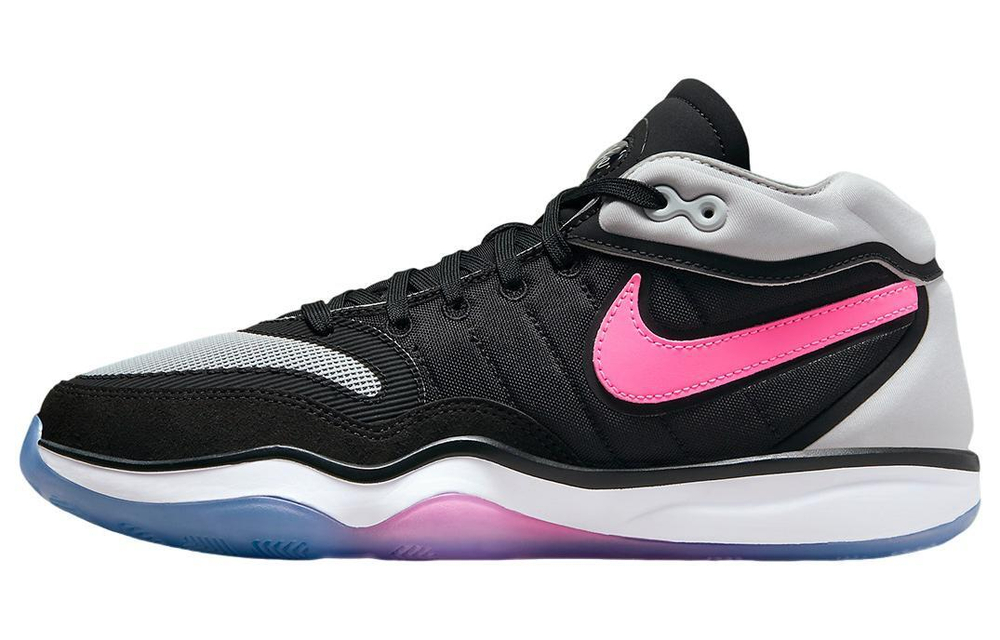 Nike Air Zoom GT Hustle comfortable non-slip wear-resistant mid-top basketball shoes for men and women with the same black powder