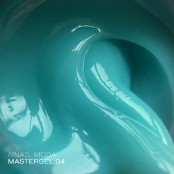 Nail Moda Mastergel 04 - Гель суфле моделирующий бирюзовый, 15гр