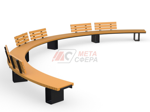 Скамейка Лирон радиусная