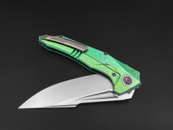 Складной нож Guerrero M390 green CrystalTi green carbon
