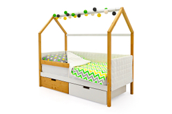 Детская кровать-домик мягкий Бельмарко Svogen дерево-белый