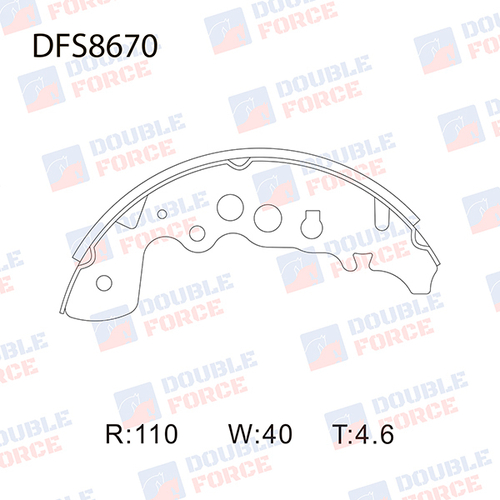 Колодки тормозные барабанные задние Double Force DFS8670