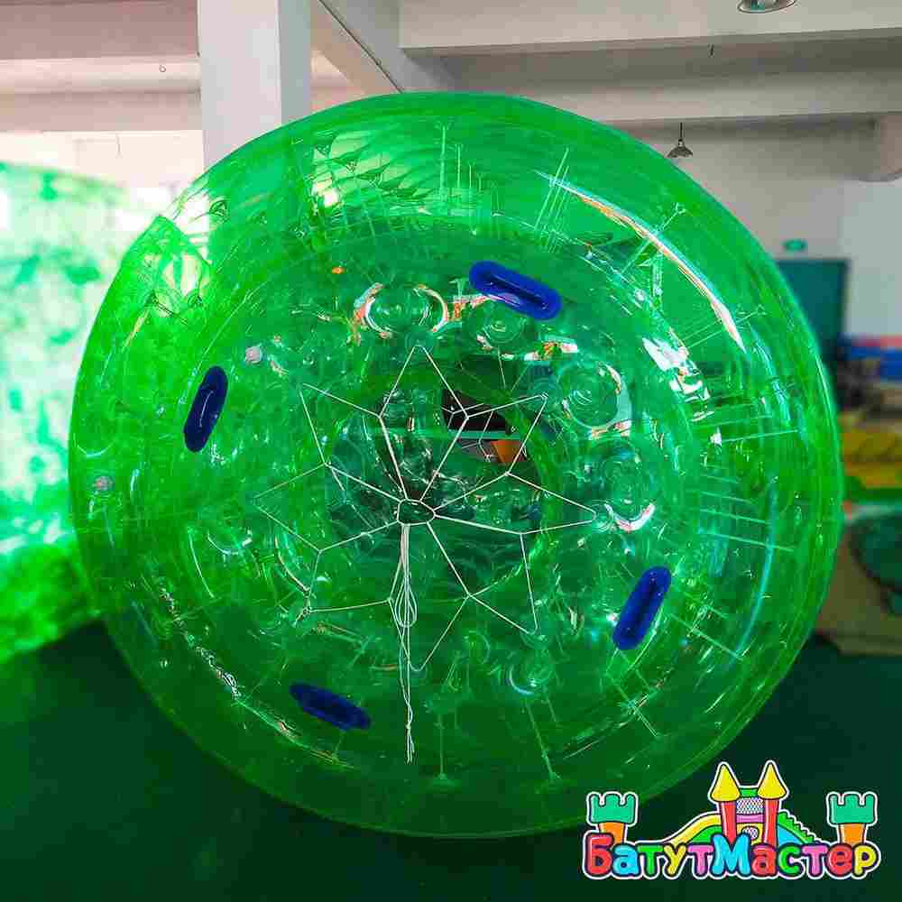 Аттракцион Водный роллер (Гидророллер) "Зелёный" ПВХ 2,4*2,2*2,2