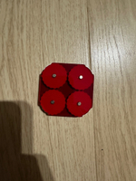 Square Counters, two tracks. Red