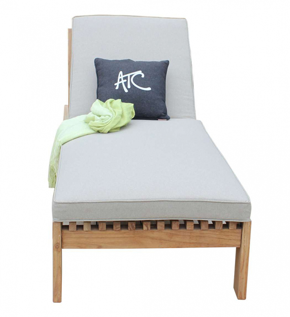 Лежак деревянный Tagliamento Elba, натуральный, светло-серый