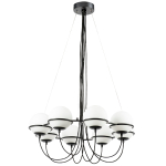 803287 Люстра GLOBO 8х40W E14 ЧЕРНЫЙ МАТОВЫЙ/БЕЛЫЙ